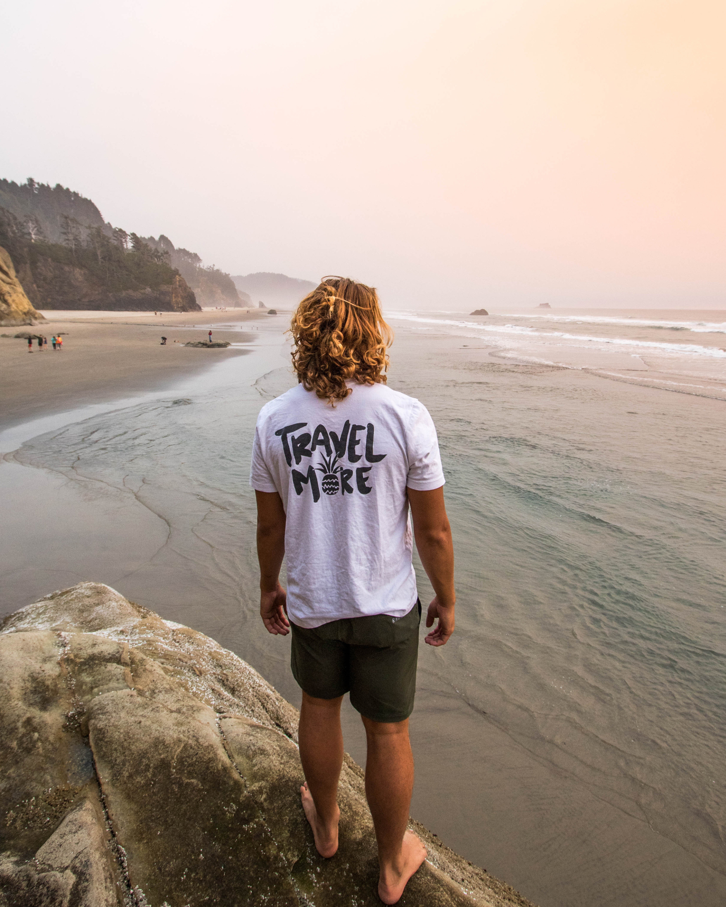 White Travel More Tee
