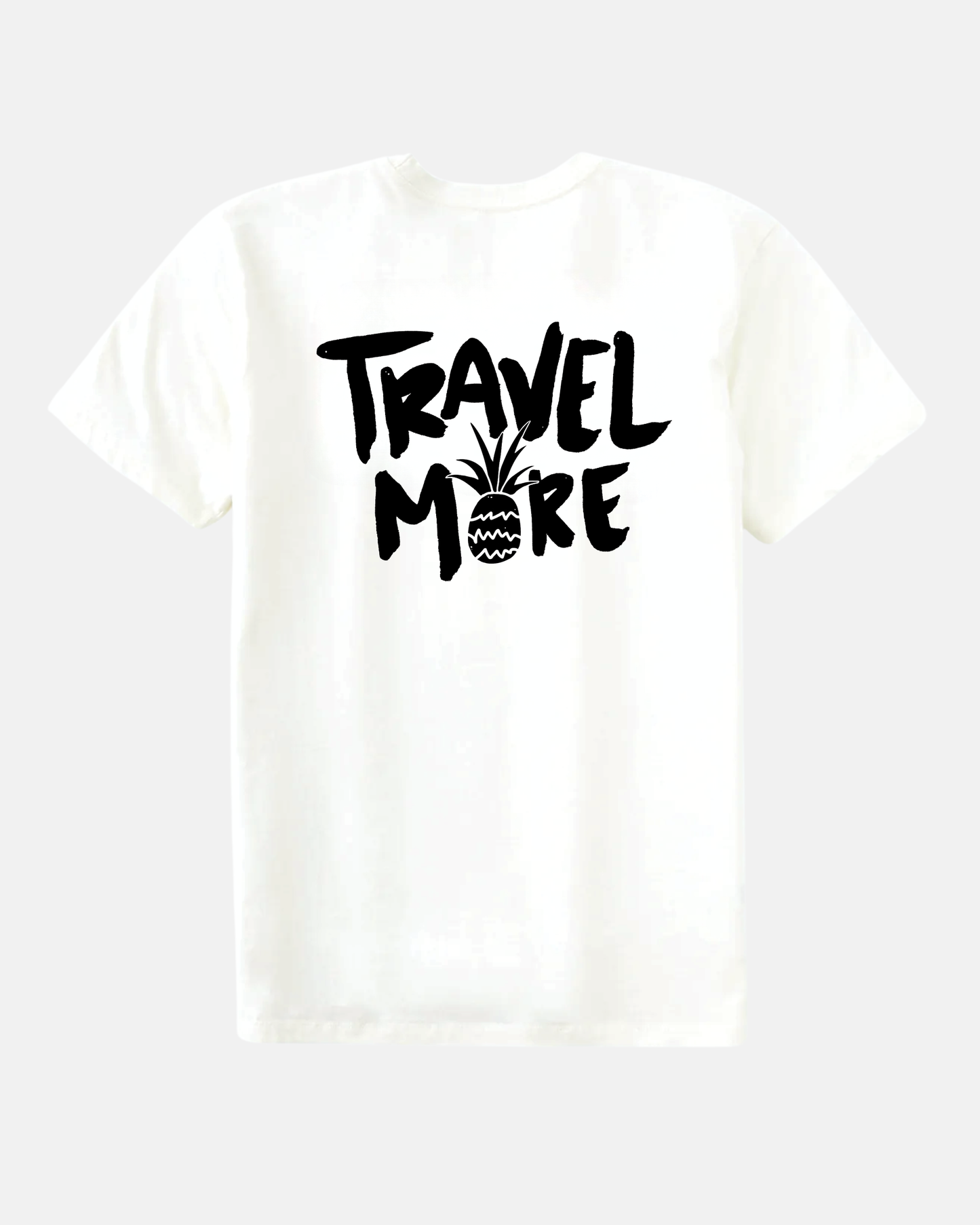 White Travel More Tee
