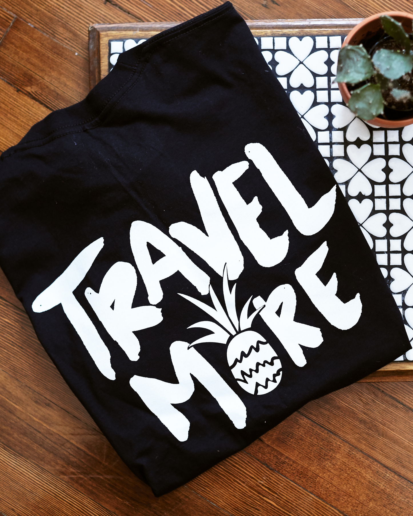 Black Travel More Tee