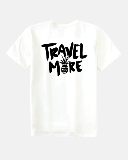 White Travel More Tee